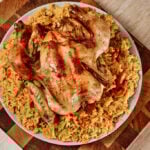 juicy baked chicken and rice