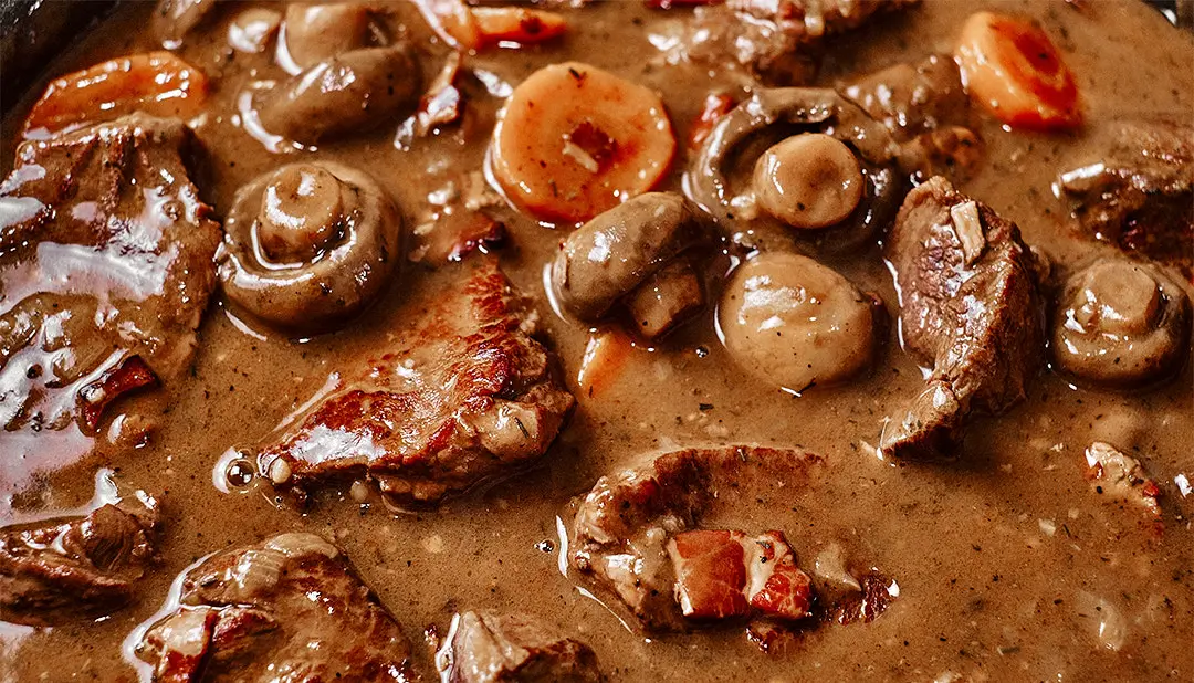 An Awesome French Chicken Stew Recipe - Chicken Bourguignon