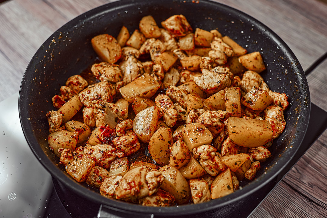 Stirring spices together