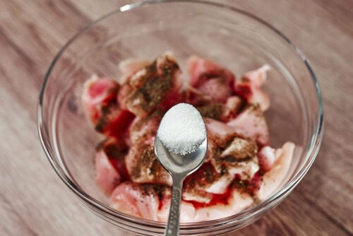 Salt for chopped chicken bites