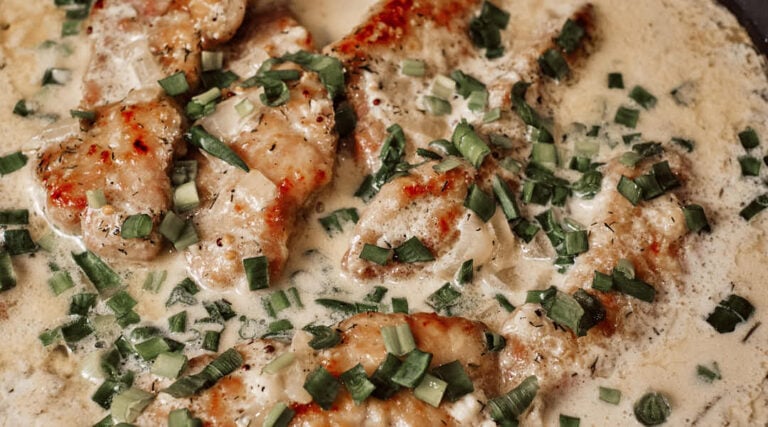 Easy Pork Schnitzel with Creamy Dill Gravy