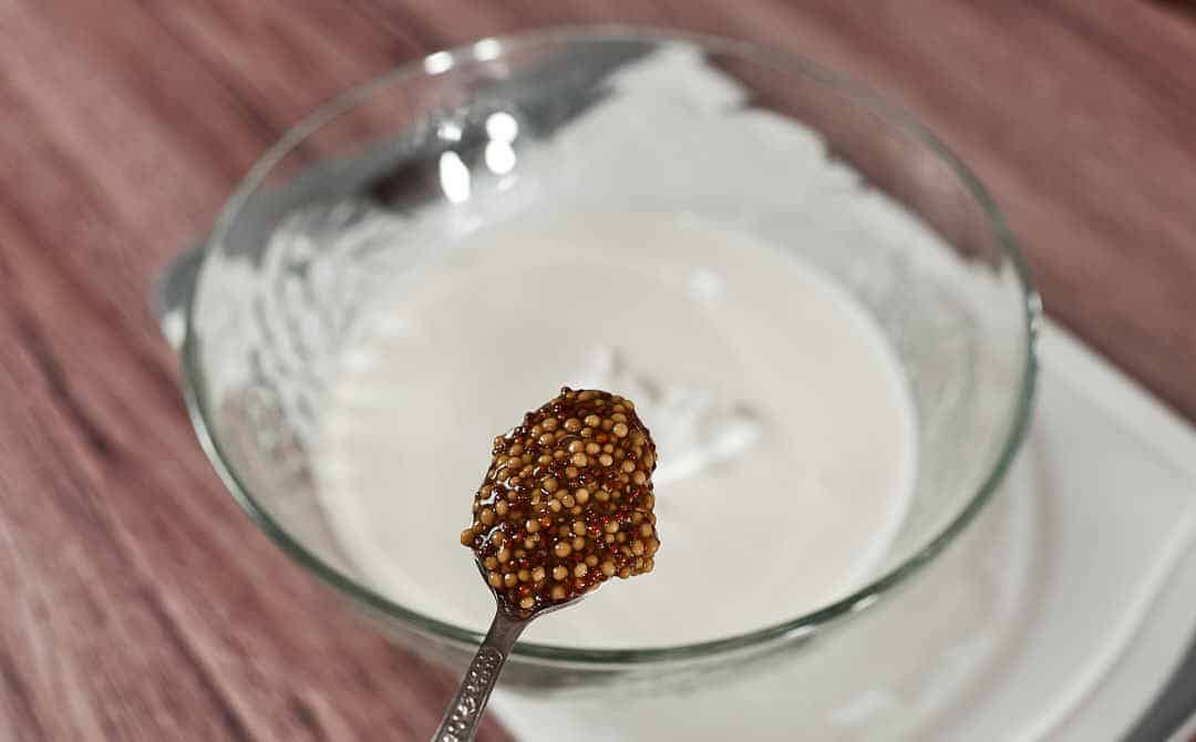 Dijon mustard for the sauce