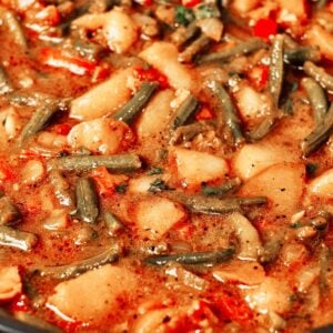 Green beans and potatoes ready to serve!