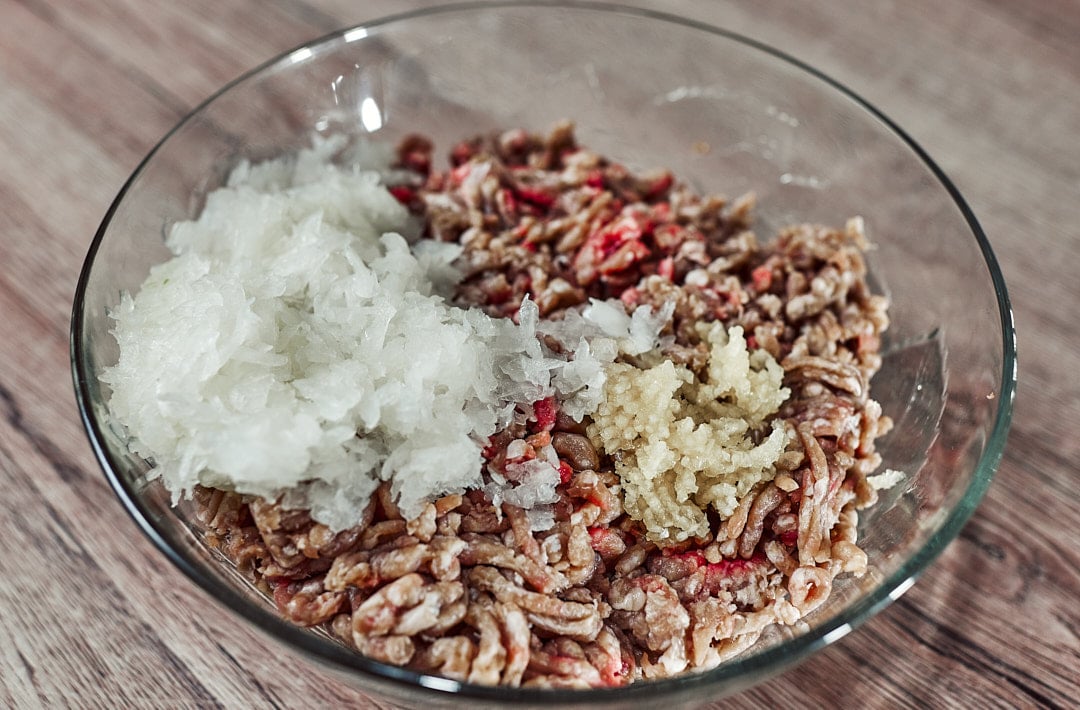 Add onion for meatballs