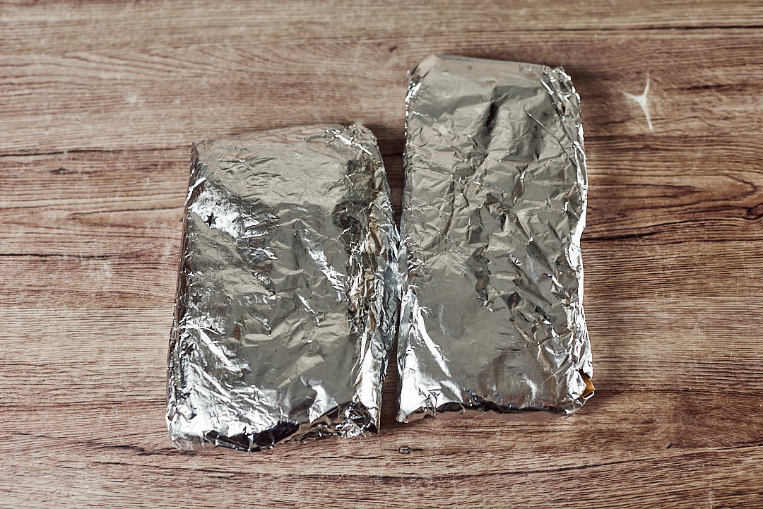 Ribs wrapped and ready to slow-bake