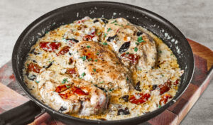 Chicken breasts in creamy mustard sauce