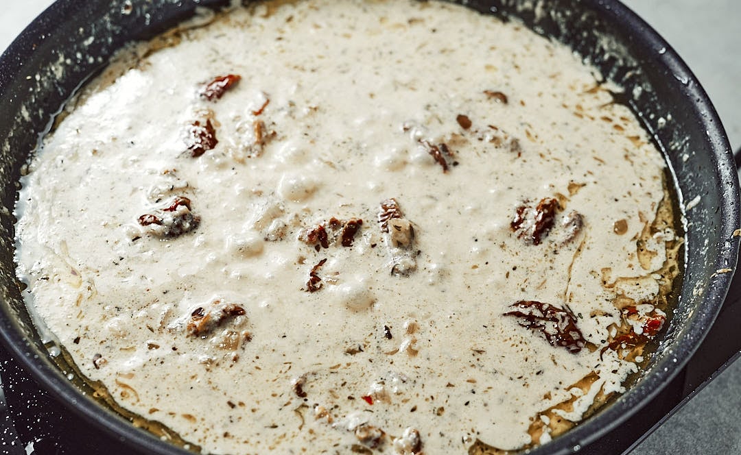 Add sundried tomatoes for sauce