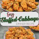 Stuffed cabbage rolls served as a hearty comfort food dinner
