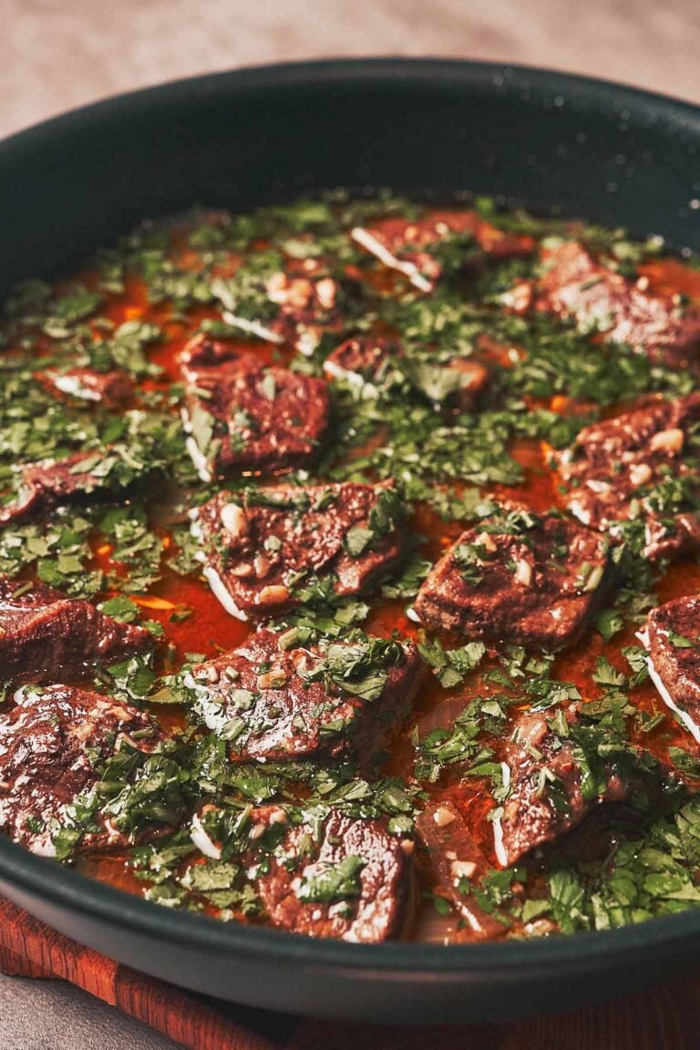 Slow simmered garlic butter beef made with beef chuck and fresh parsley