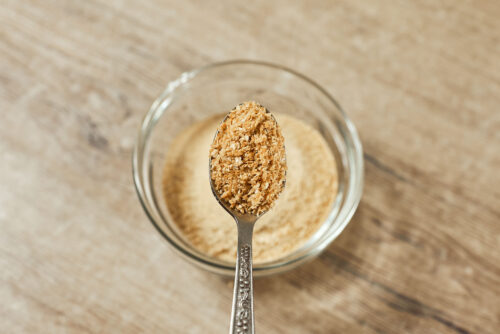 Onion powder added to breadcrumb mixture