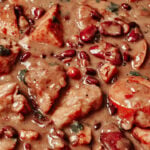 Creamy smoked sausage and pork bean stew