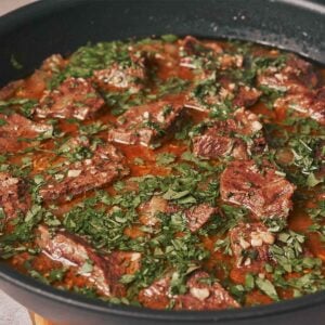 Slow simmered garlic butter beef made with beef chuck and fresh parsley