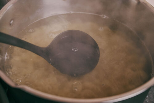 Reserve pasta water for creamy ground beef pasta
