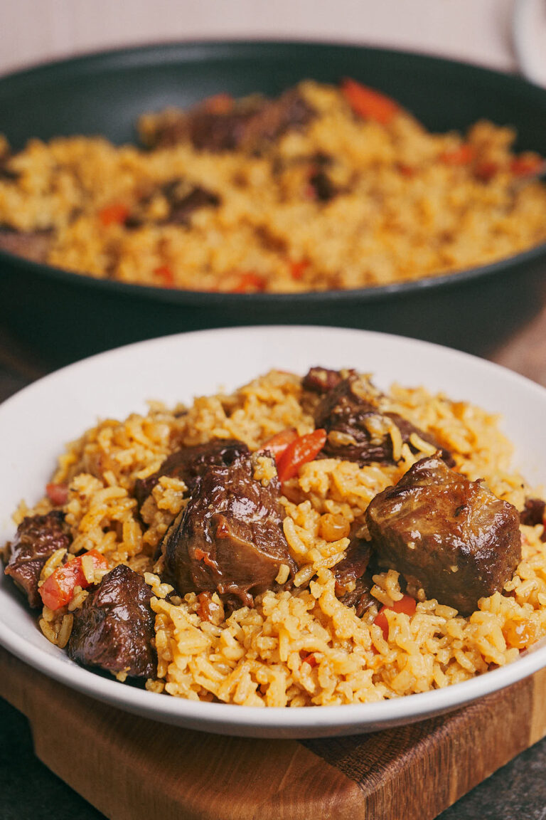 Beef and Rice Skillet with Perfectly Fluffy Rice
