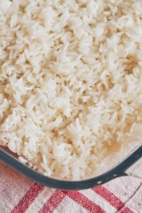easy oven baked rice fluffy white rice ready to serve
