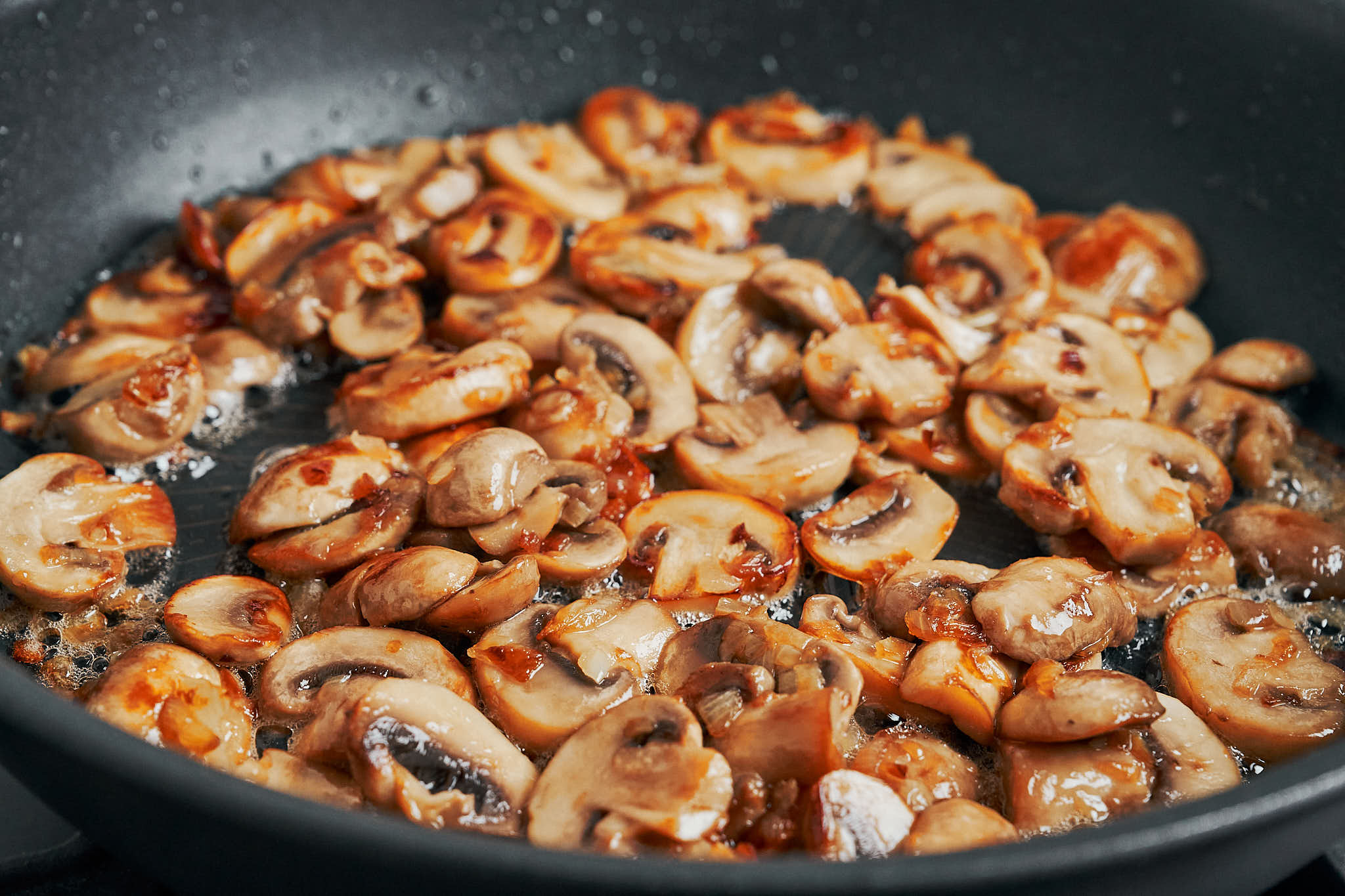 mushrooms sautéed until golden and full of flavor