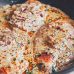 creamy sun dried tomato chicken skillet with a rich creamy garlic sauce