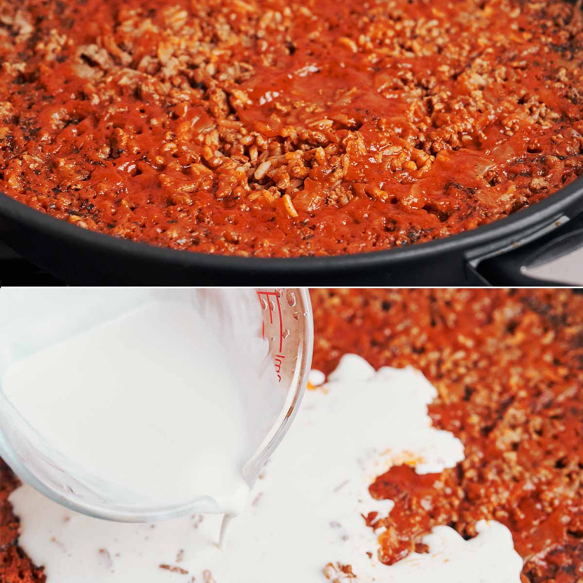 Finish with cream for a rich and creamy texture.