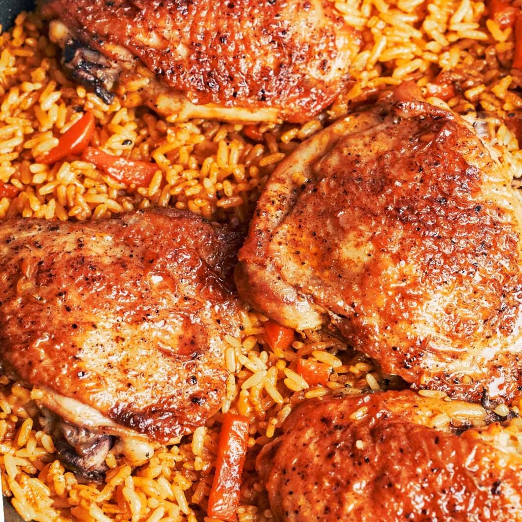 Fluffy Rice with Chicken Thighs