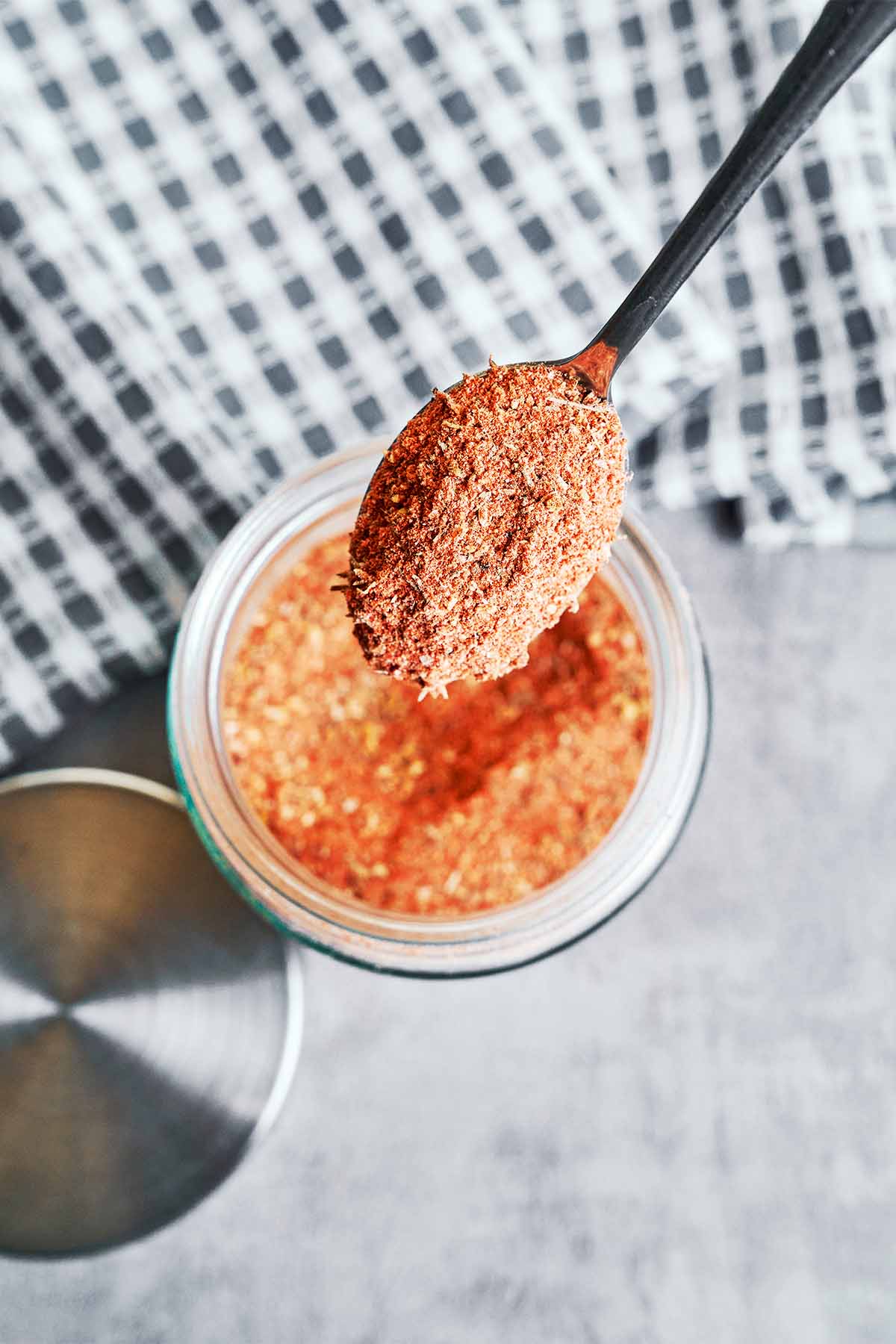 Finished homemade Cajun seasoning ready to use.