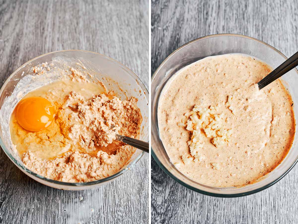 Egg and garlic mixed into the creamy meatball mixture for extra rich homemade flavor