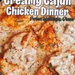 Creamy Cajun chicken in a rich Cajun cream sauce with sun-dried tomatoes